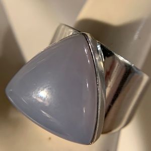 Jay King DTR   sterling ring size 9 1/2...interesting triangle shape